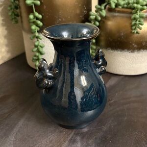 Elegant Blue Ceramic Vase